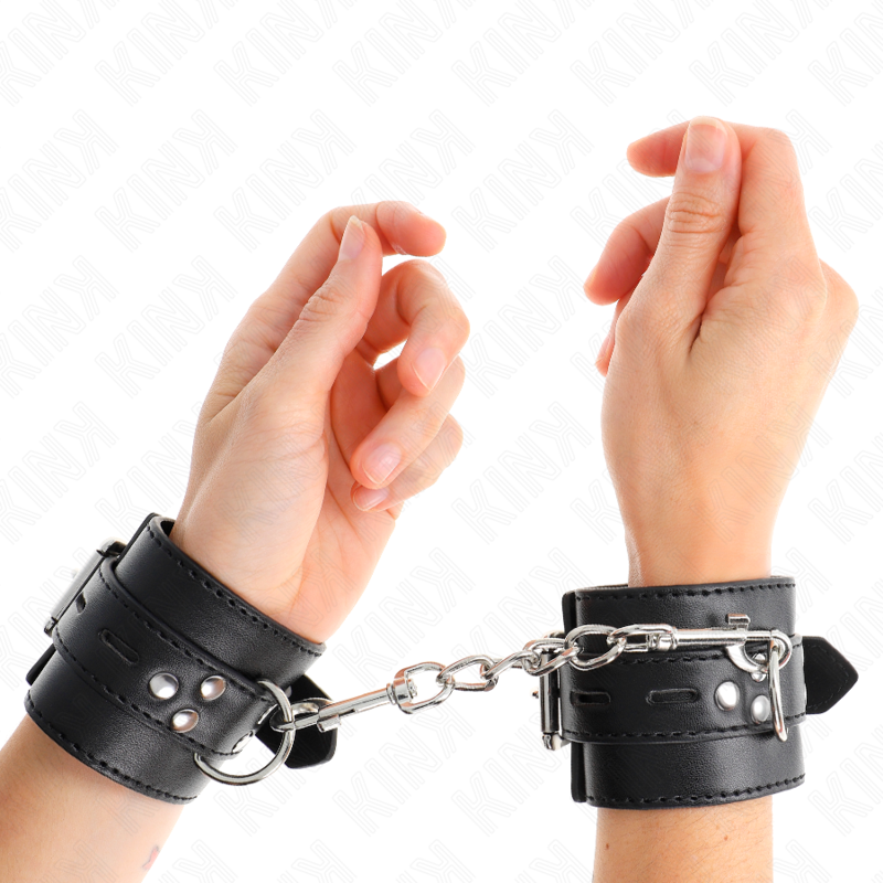 KINK – SCHWARZE HANDGELENKLEBER MIT VERSTELLBAREM SCHWARZEN GÜRTEL 17–28 CM X 6 CM