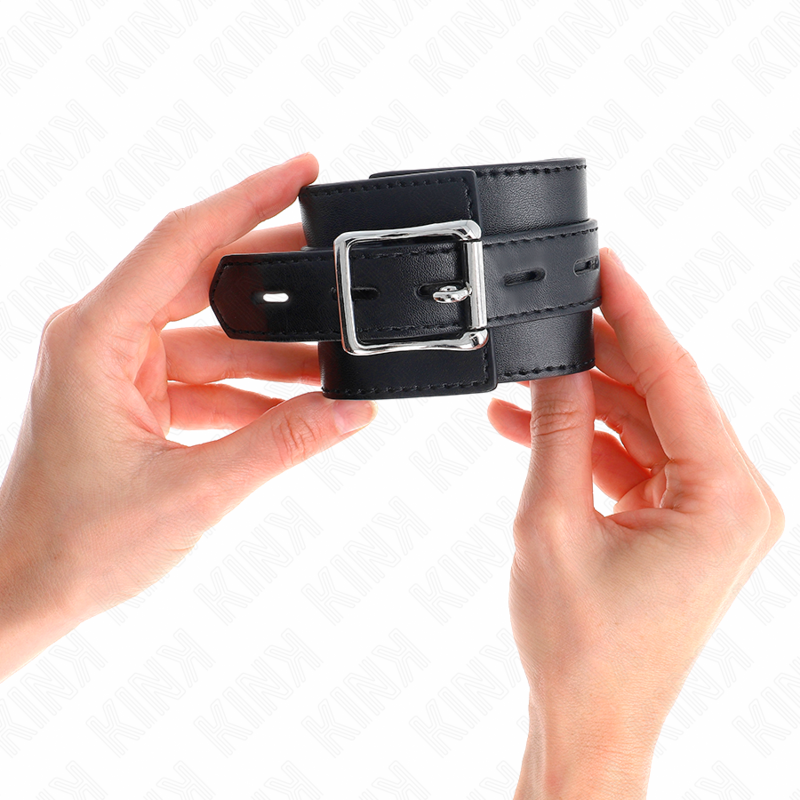 KINK – SCHWARZE HANDGELENKLEBER MIT VERSTELLBAREM SCHWARZEN GÜRTEL 17–28 CM X 6 CM
