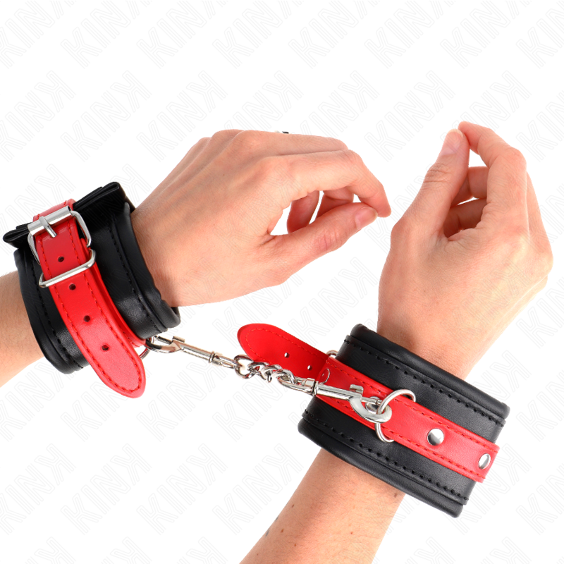 Menottes BDSM Cuir Ceinture Ajustable 17-28 cm - Kink