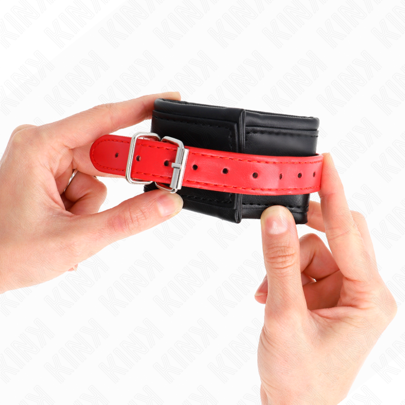 Menottes BDSM Cuir Ceinture Ajustable 17-28 cm - Kink