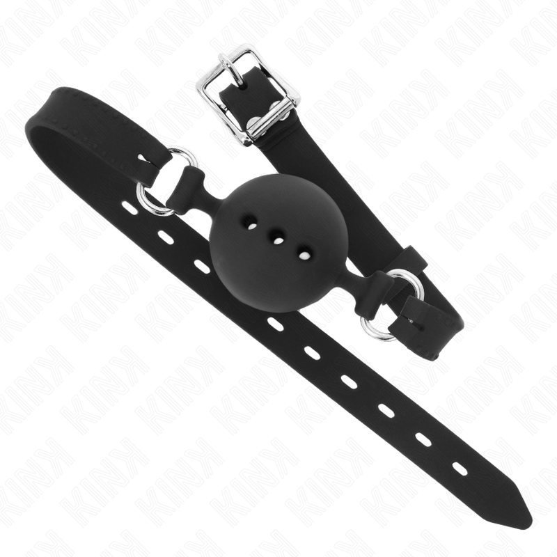 Bâillon Ball Gag Silicone 4 cm Sangle Ajustable 35-51 cm - Kink