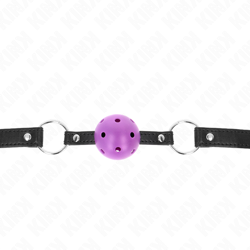 KINK – Harte, violette Hohlkugel, 4,5 cm Durchmesser, Tasche 63,5 x 2 cm