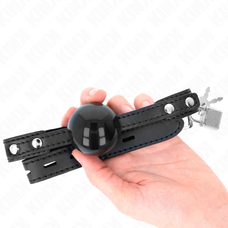 KINK – Weicher TPE-Ball, 4 cm, Knebelmodell 3, 60 x 2 cm, verstellbar von 37 bis 52 cm