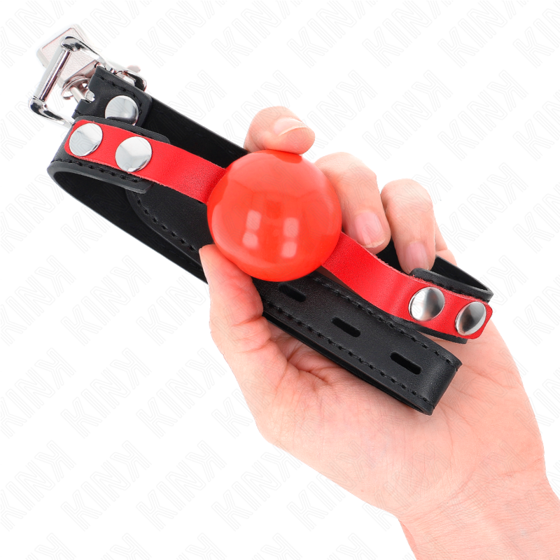 KINK – Weicher TPE-Ball, 4 cm, Knebelmodell 4, 60 x 2 cm, verstellbar von 37 bis 52 cm