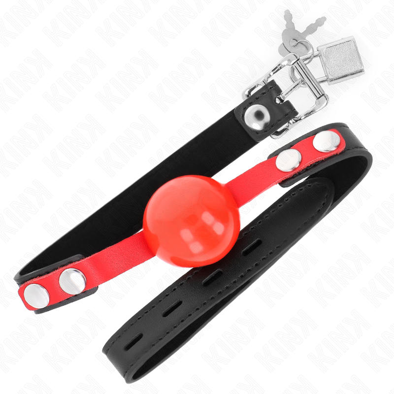 KINK – Weicher TPE-Ball, 4 cm, Knebelmodell 4, 60 x 2 cm, verstellbar von 37 bis 52 cm