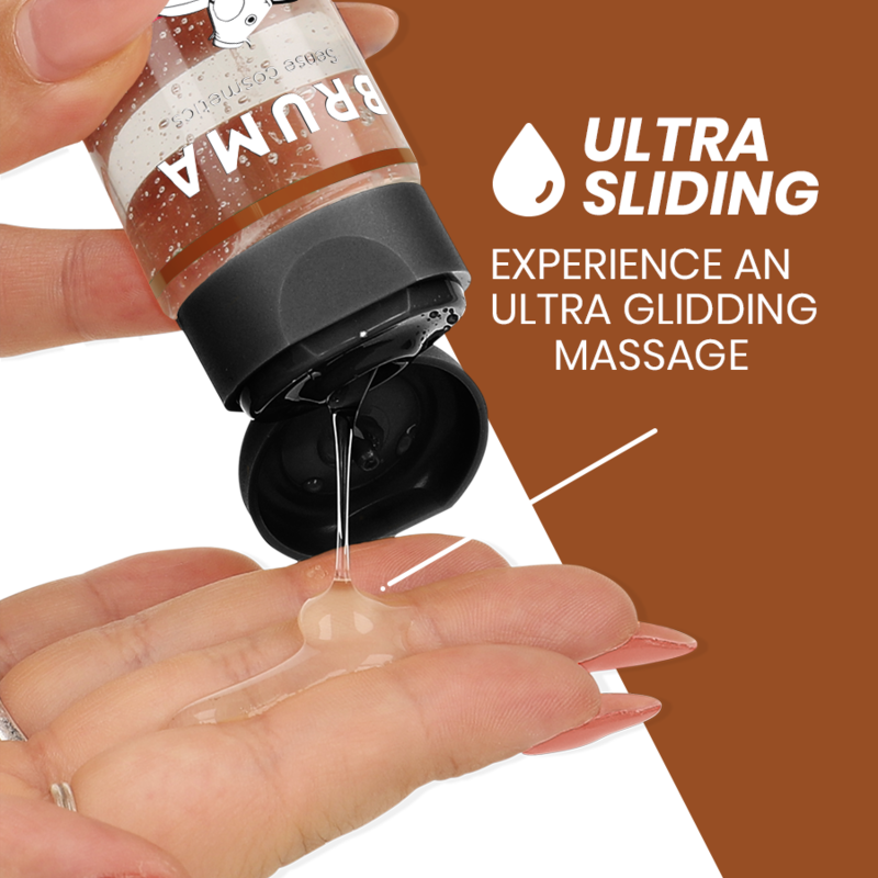 BRUMA – PREMIUM WÄRMENDES MASSAGEÖL, CUPCAKE-GESCHMACK, 3 IN 1 – 100 ml