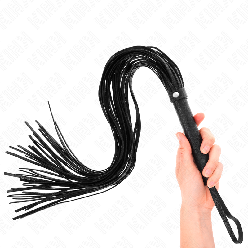 Fouet BDSM PVC Souple 70 cm Poignée Ergonomique - Kink