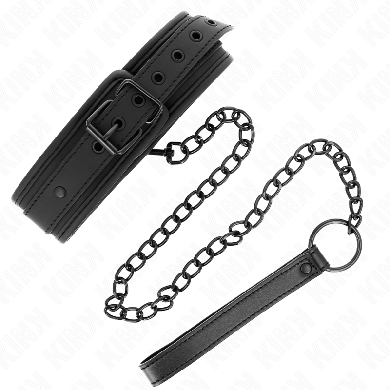 KINK – Neopren-Bondage-Halsband Modell 1 mit verstellbarem Gürtel 78 cm 37,5 x 49,5 cm