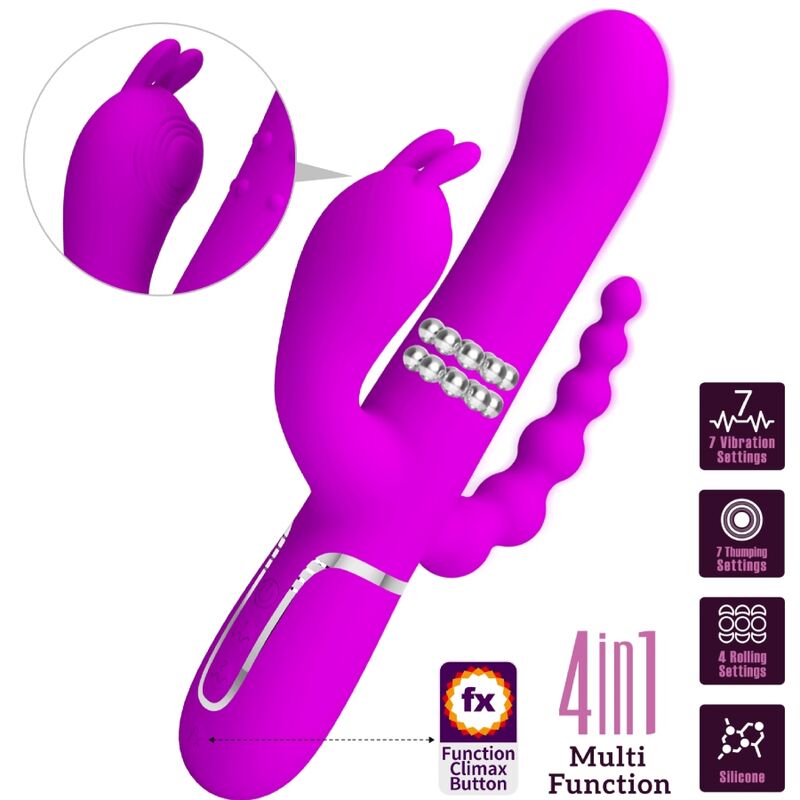 Cammy 4-in-1 Multifunktions-Dreifachvibrator Rosa