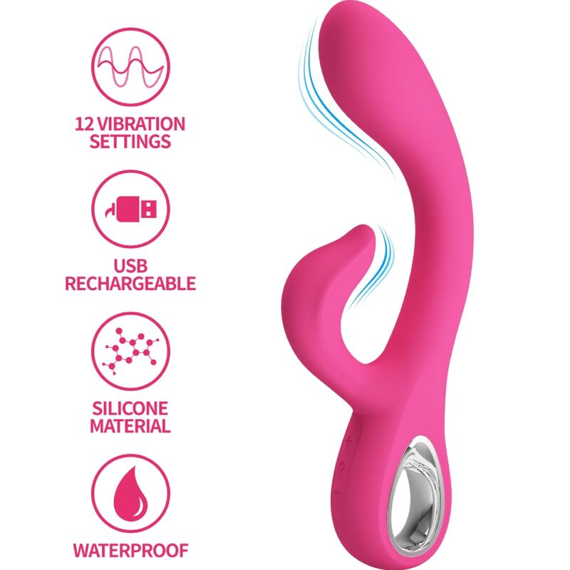 PRETTY LOVE - FRITZ RABBIT VIBRATOR 12 VIBRATIONEN PINK