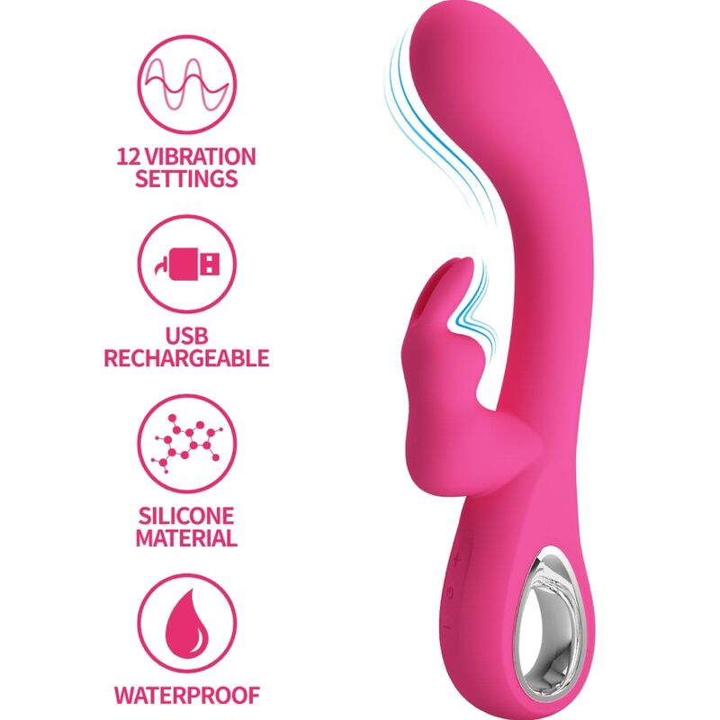 Novak Rabbit Vibrator 12 Vibrationen Rosa