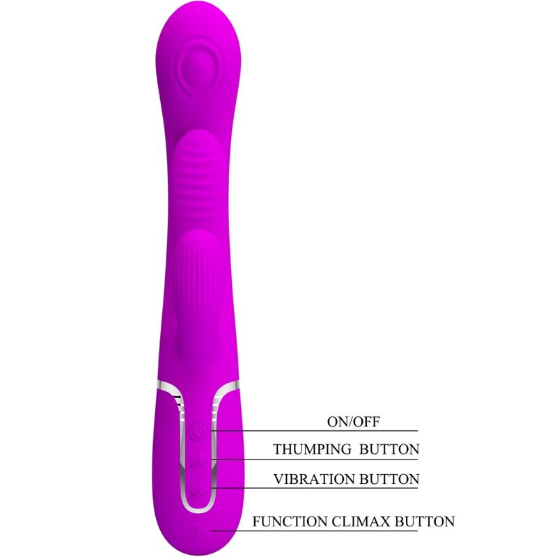 Shania Triple Rabbit Multifunktionsvibrator Rosa
