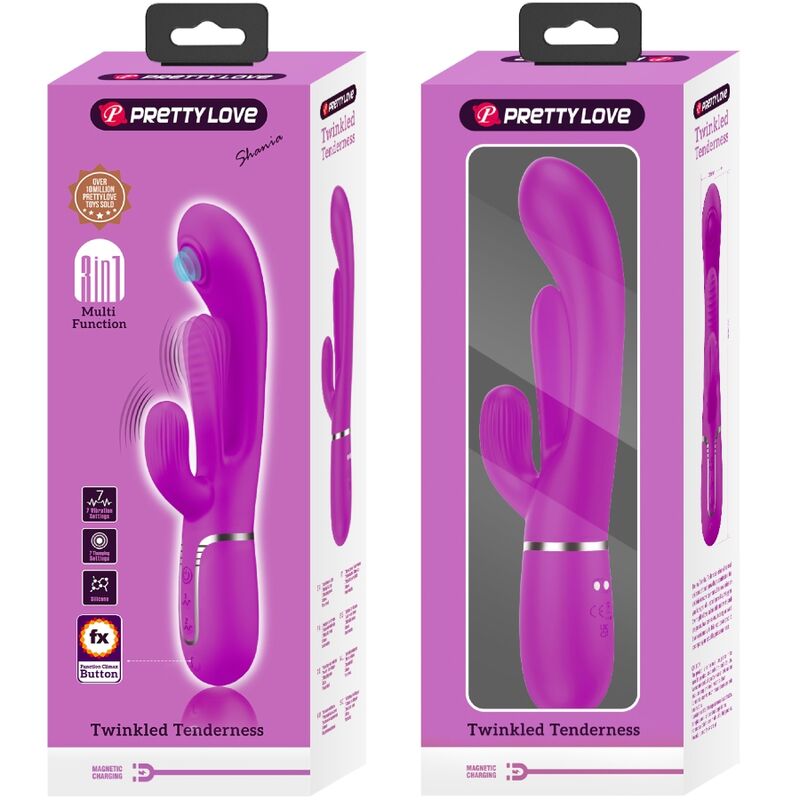 Shania Triple Rabbit Multifunktionsvibrator Rosa