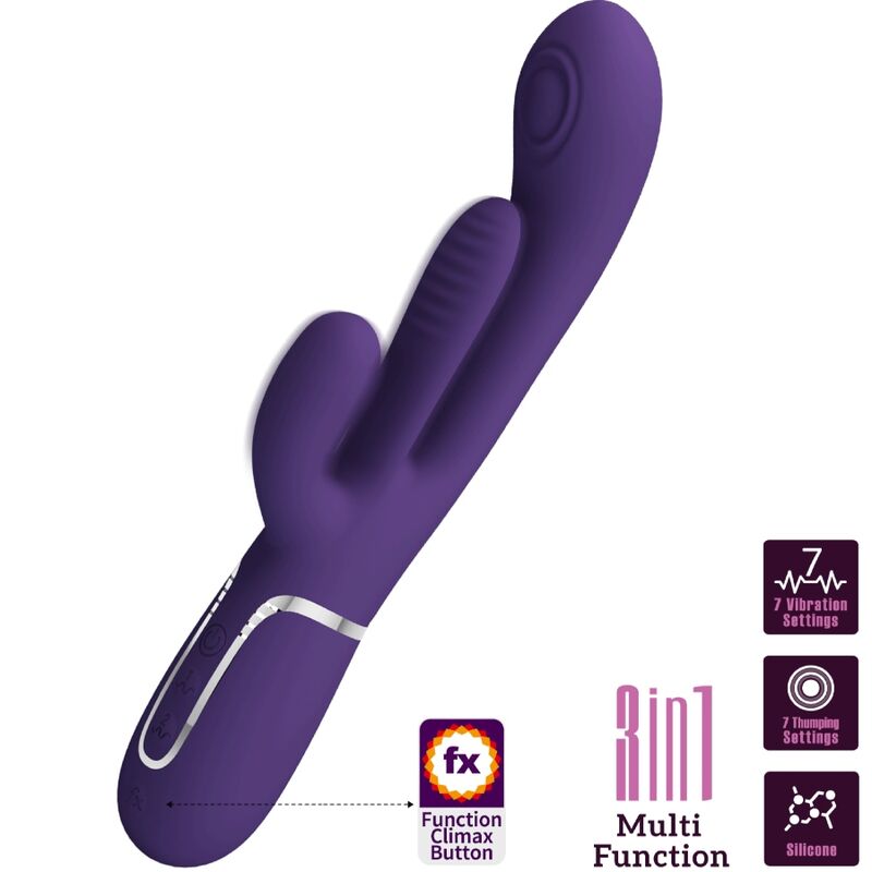 Shania Triple Rabbit Multifunktionsvibrator Lila