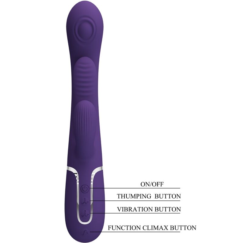 Shania Triple Rabbit Multifunktionsvibrator Lila