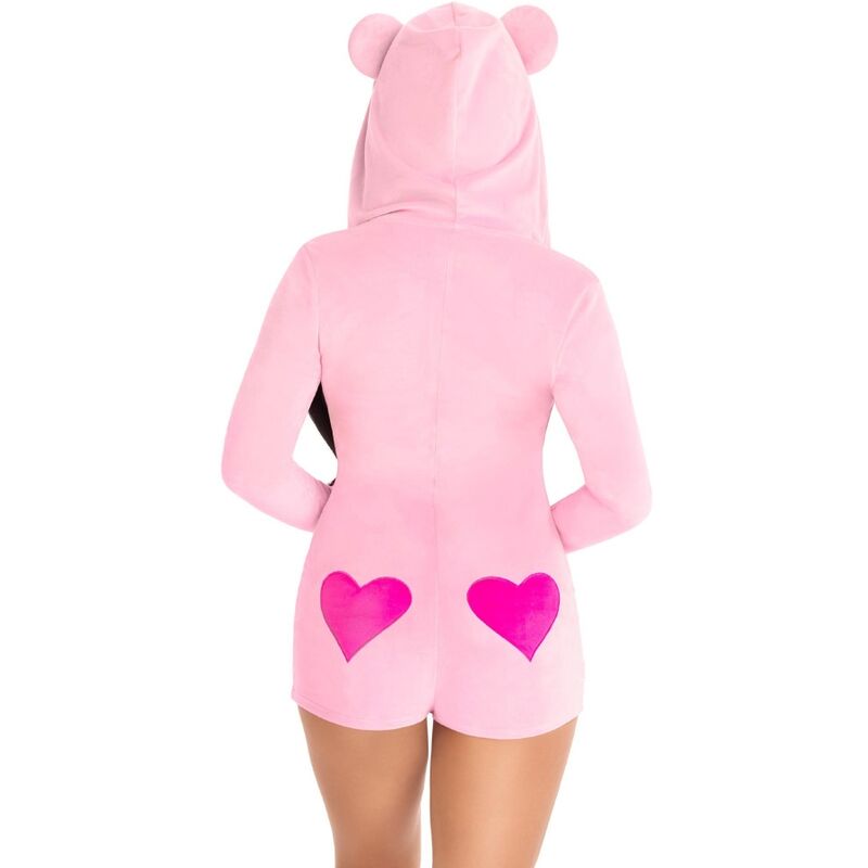 Rosa Teddybär Samt Bodysuit m