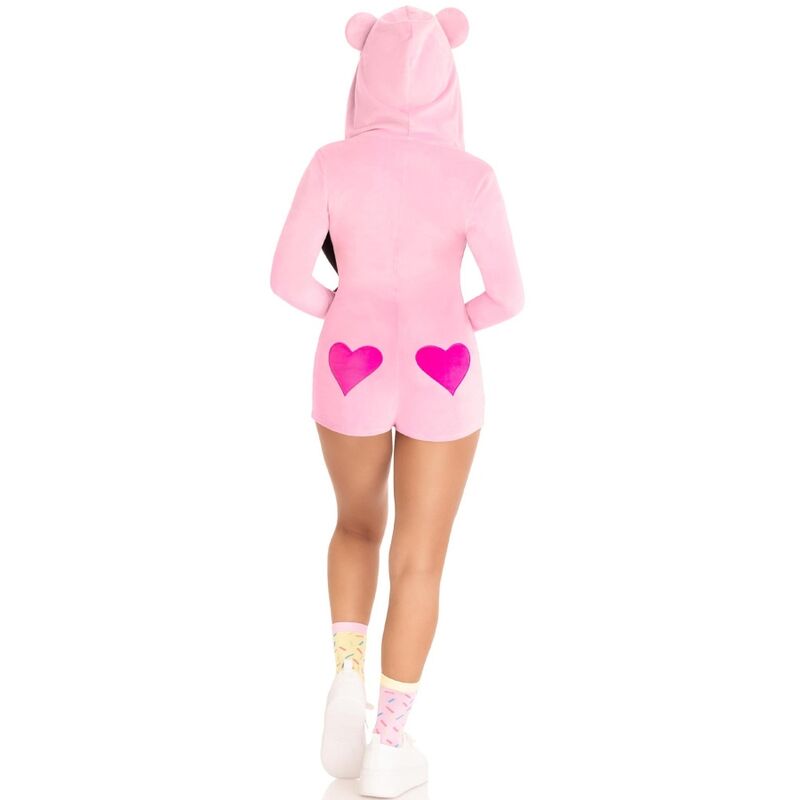 Rosa Teddybär Samt Bodysuit m