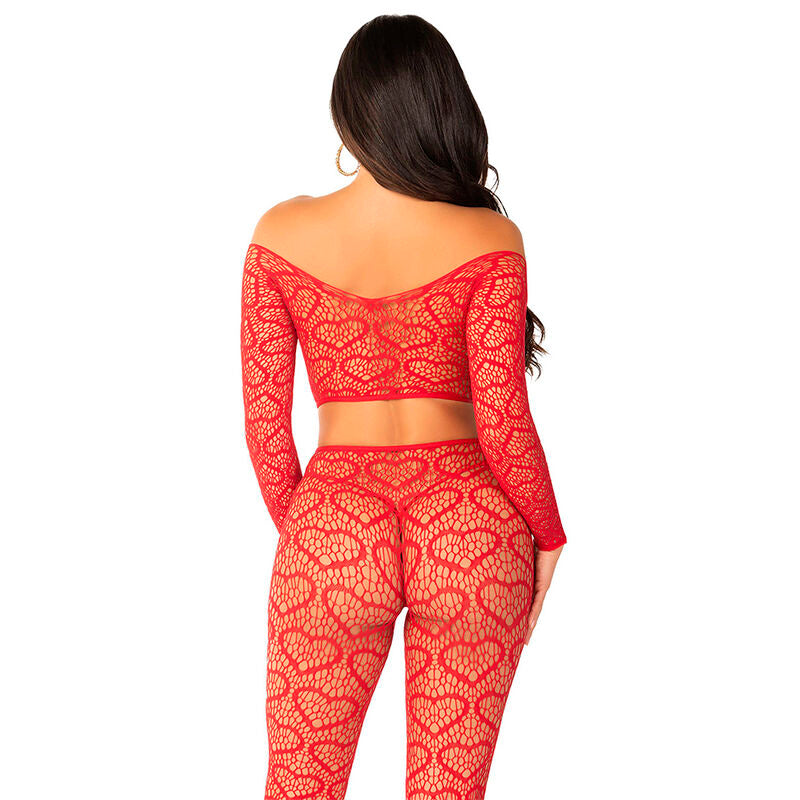 LEG AVENUE - CROP-TOP + ROTE HOSE EINHEITSGRÖSSE