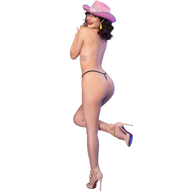 CHILIROSE - CR 4836 KISS ME SCHWARZER TANGA L/XL