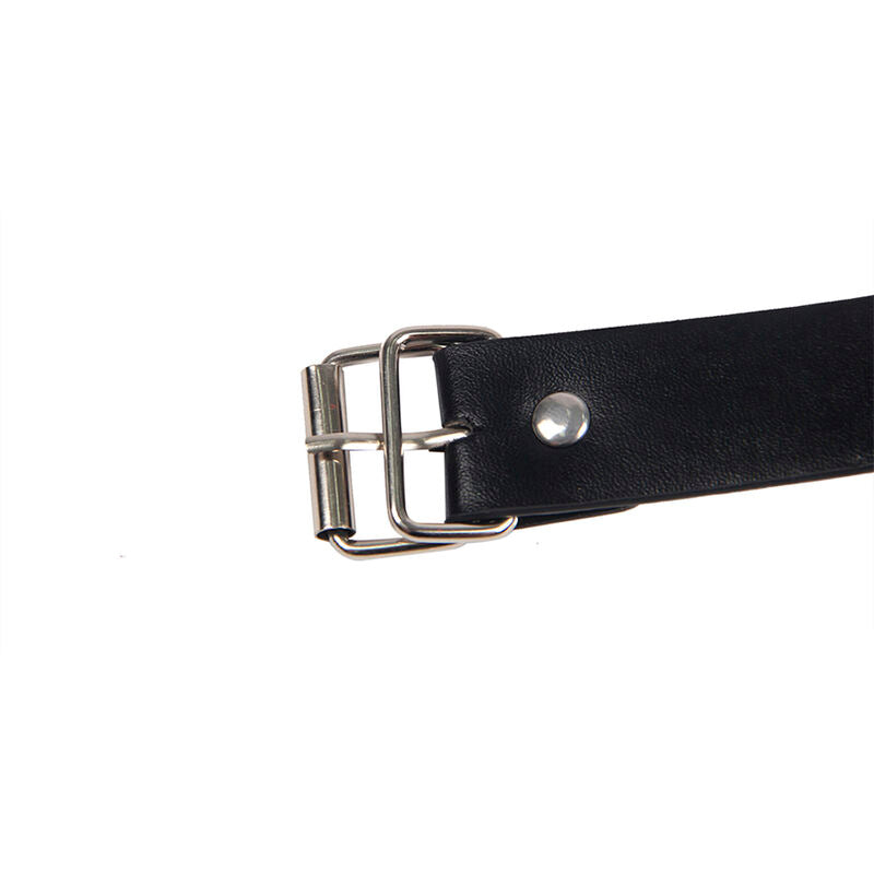 SUBBLIME - 953720 Schwarze Leder-Bondage-Nippelclips Einheitsgröße