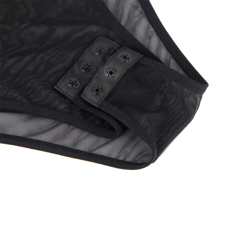 SUBBLIME - 954055 Sexy schwarzer Spitzenbody, Größe S/M