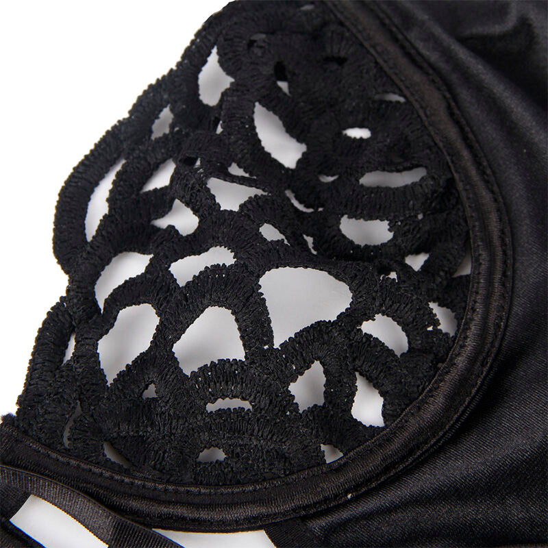 SUBBLIME - 954055 Sexy schwarzer Spitzenbody, Größe S/M