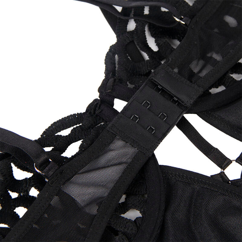 954055 sexy schwarzer Spitzenbody s/m