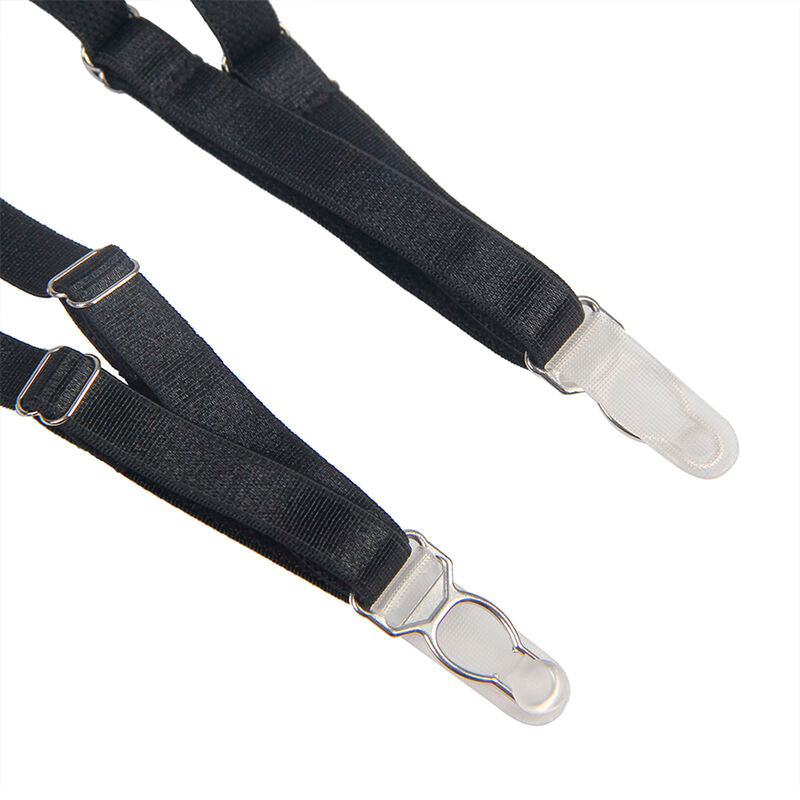 954147 Body mit schwarzem Strumpfgürtel s/m