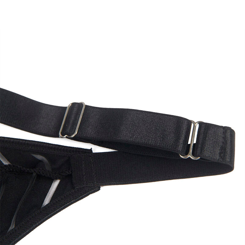 SUBBLIME - 954154 Body mit Strumpfhalter, schwarz, Größe L/XL