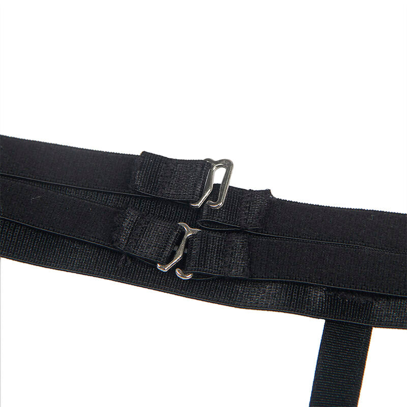 SUBBLIME - 954154 Body mit Strumpfhalter, schwarz, Größe L/XL