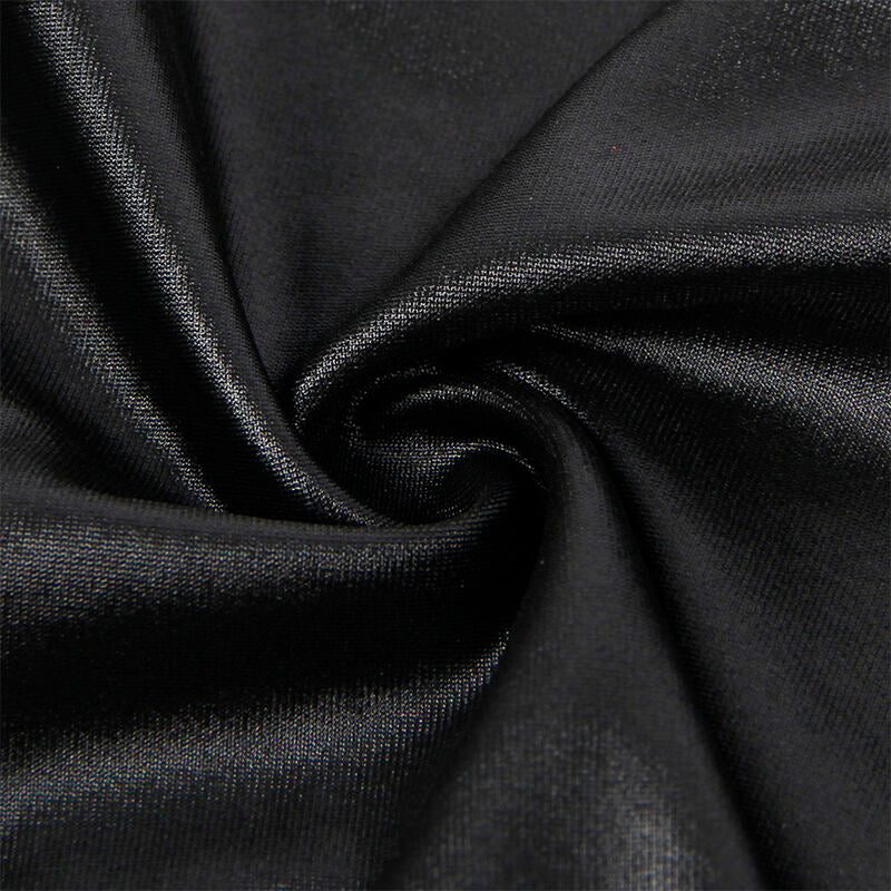 SUBBLIME - 954406 SCHWARZES LEDER-BONDAGE-KLEID S/M