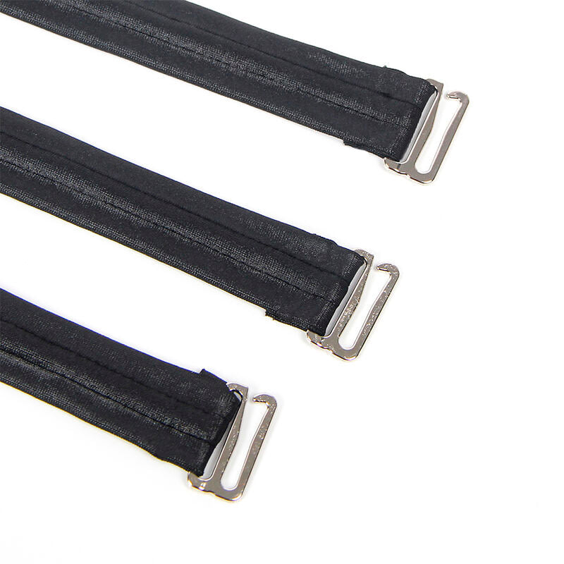 SUBBLIME - 954406 SCHWARZES LEDER-BONDAGE-KLEID S/M