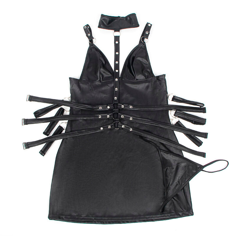 SUBBLIME - 954413 Schwarzes Leder Body Bondage L/XL