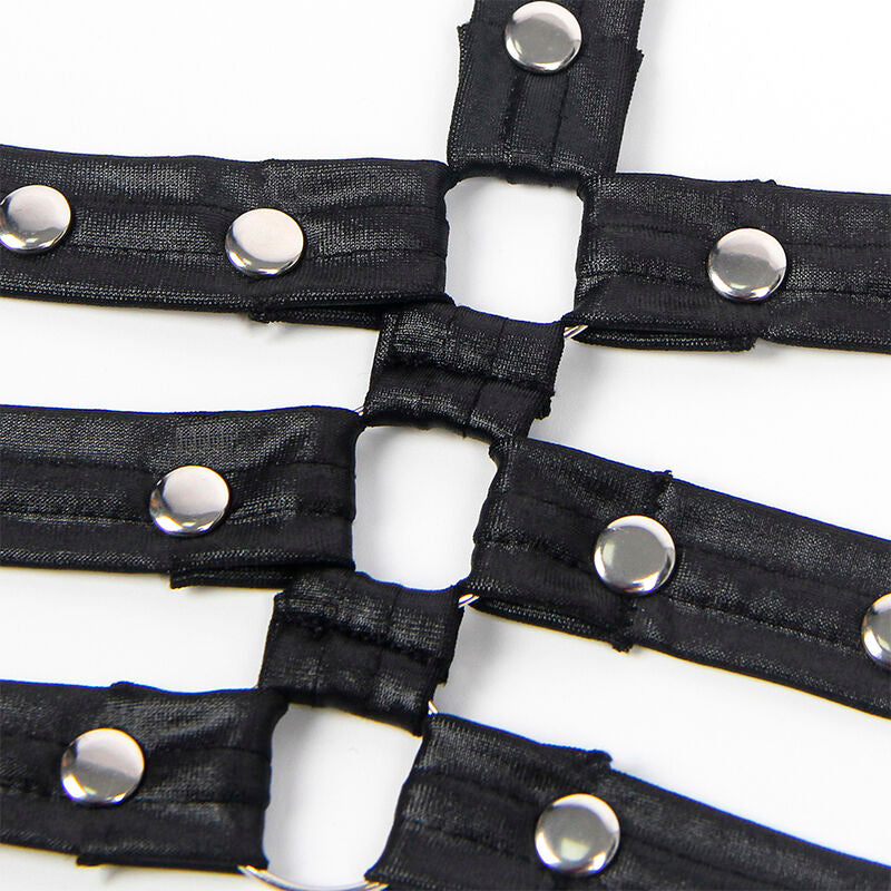 SUBBLIME - 954413 Schwarzes Leder Body Bondage L/XL