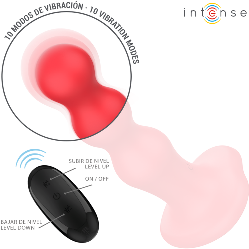 INTENSE - CODY VIBRATOR MIT SAUGAUFGANG UND FERNBEDIENUNG, ROT