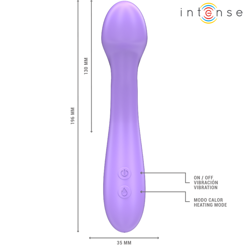 Becky Vibrator 19 cm Heizung 7 Vibrationen lila
