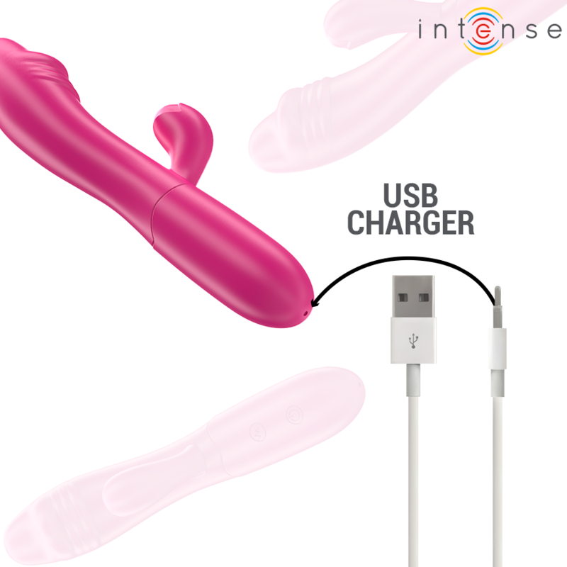 Ivy flexibler Vibrator 10 Vibrationen mit stimulierender Zunge rosa