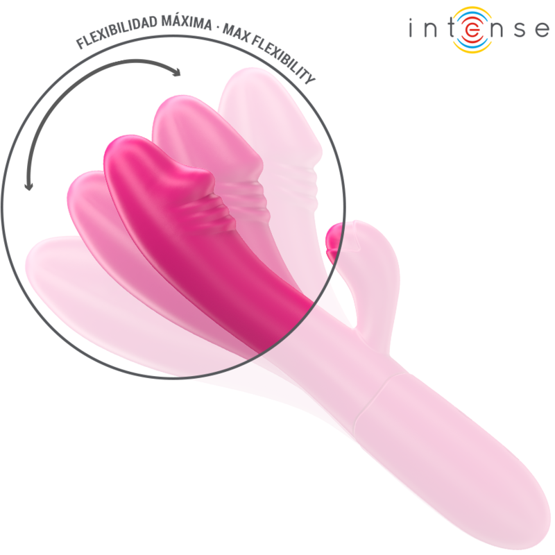 Ivy flexibler Vibrator 10 Vibrationen mit stimulierender Zunge rosa