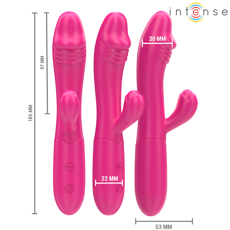 INTENSE - IVY FLEXIBLE VIBRATOR 10 VIBRATIONSSTÄRKEN MIT ROSA STIMULIERENDER ZUNGE