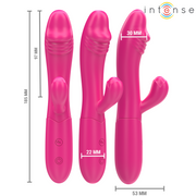 Ivy flexibler Vibrator 10 Vibrationen mit stimulierender Zunge rosa