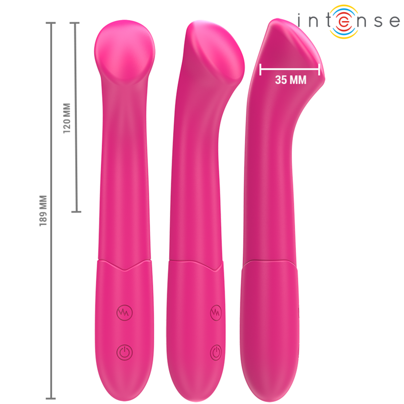 INTENSE - PATY VIBRATOR 19 CM FLEXIBEL 10 VIBRATIONEN MODELL 2 PINK