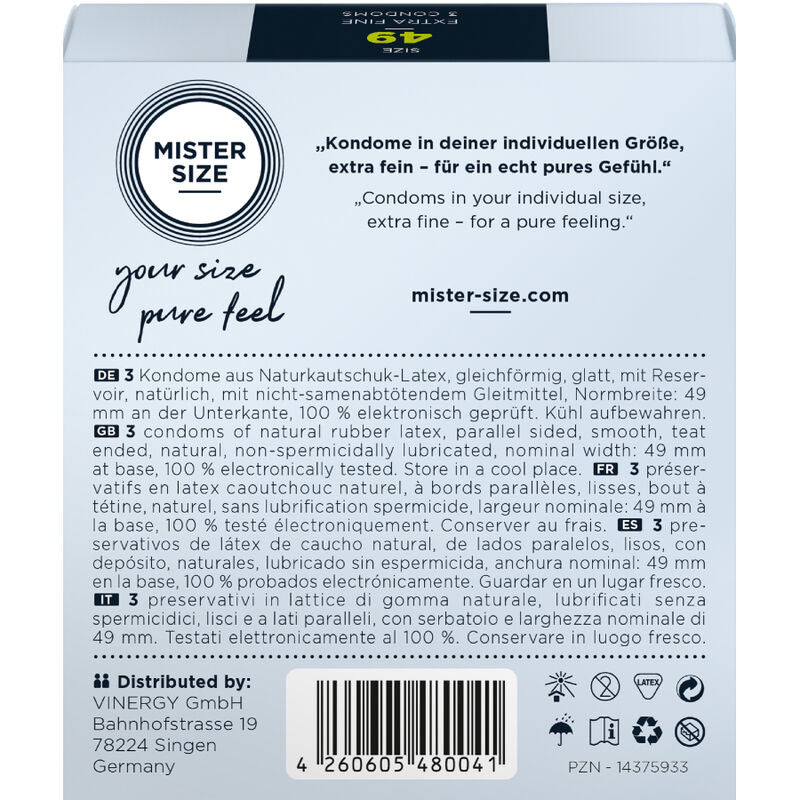 MISTER SIZE - KONDOMGRÖSSE S 49 MM (3 STÜCK)