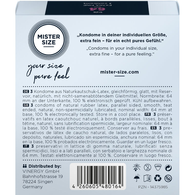 MISTER SIZE - XXL-KONDOME 64 MM (3 STÜCK)