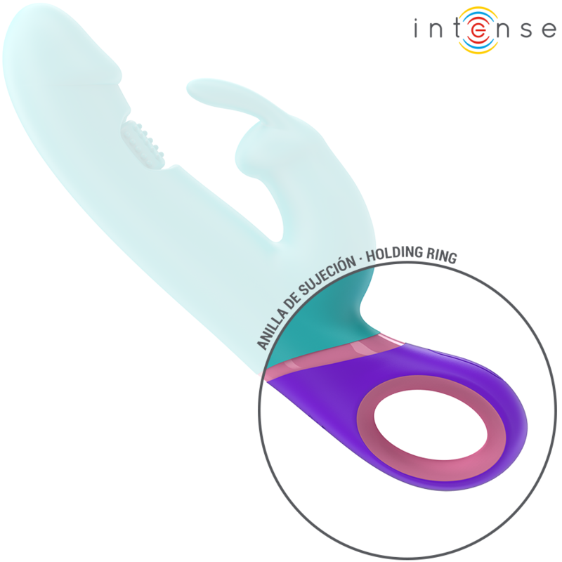 INTENSE - MONICA RABBIT VIBRATOR MIT ROTIERENDEM G-PUNKT-STIMULATOR, BLAU