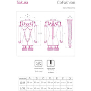 Sakura cf 90357 Overall + lange Handschuhe + schwarzer Strumpfgürtel s/m