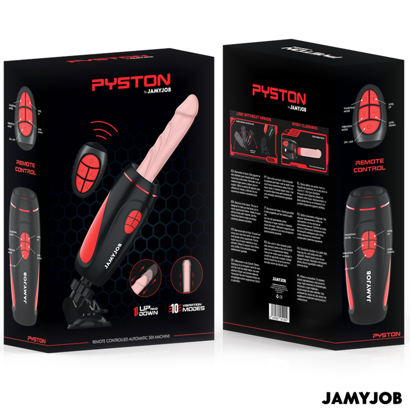 JAMYJOB - PYSTON AUTOMATISCHER MASTURBATOR-BASIS MIT FERNBEDIENUNG UND DILDO