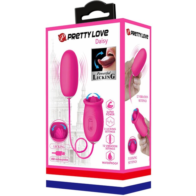 PRETTY LOVE – DAISY VIBRATIONSEI + ROSA KLITORISSTIMULIERENDE ZUNGE