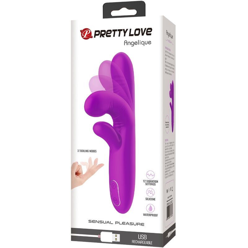 PRETTY LOVE – ENGELHAFTER MULTIFUNKTIONALER VIBRATOR + LILA KLITORISSTIMULATOR