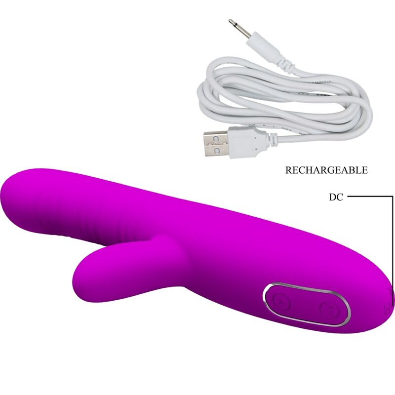 PRETTY LOVE – ENGELHAFTER MULTIFUNKTIONALER VIBRATOR + LILA KLITORISSTIMULATOR