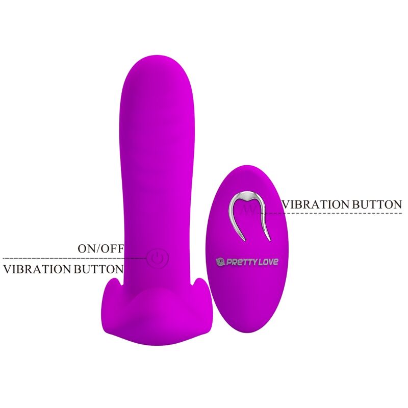 PRETTY LOVE – 12-Zoll-Vibrationsmassagegerät &amp; Vibrator mit Fernbedienung, Lila
